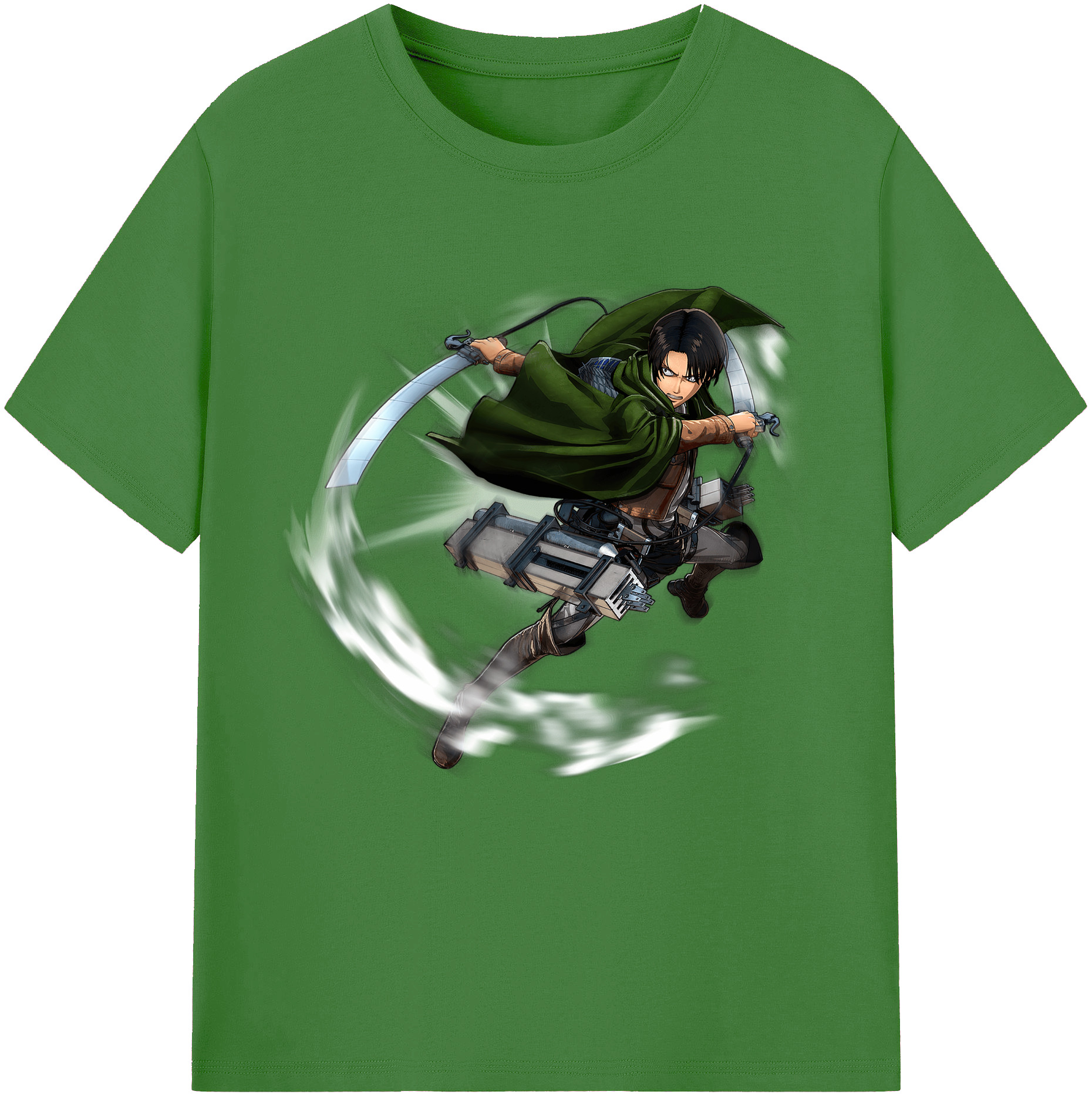 （画像用） 進撃の巨人 リヴァイ·アッカーマン Attack on Titan Levi Ackerman レディースカジュアルプリントTシャツ（綿100％）